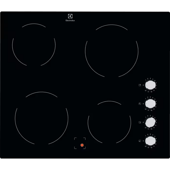Electrolux, EHF6140ISK, 60CM 4 Zone Electric Ceramic Hob, Black