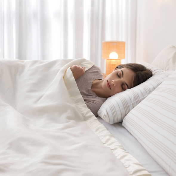 Dreamland, 16924, Single Overblanket, White