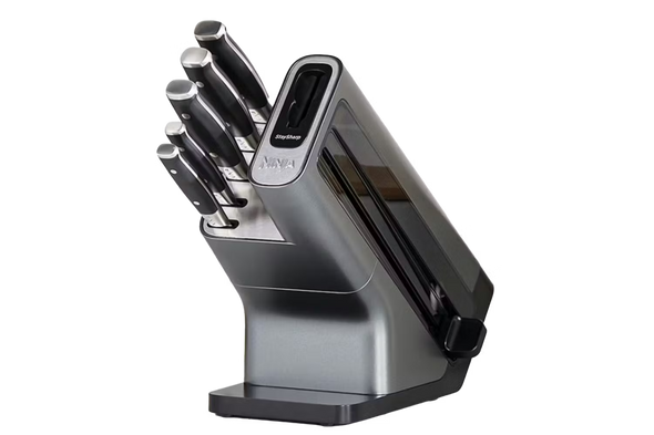Ninja, K32005UK, 'Foodi' StaySharp Knife Block with Integrated Sharpener 5-Piece Set, Multi