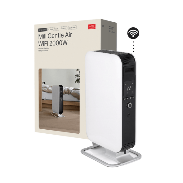 Mill, OIL2000WIFI3, Gentle Air WiFi Oil Filled Radiator 2000W, White