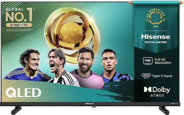 Hisense, 40A59Q, 40" A5Q QLED Smart TV Satellite Tuner, Black