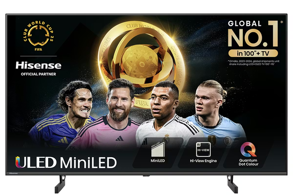 Hisense, 50U61NQ, 50" Mini QLED 4K Smart TV Satellite Tuner, Black