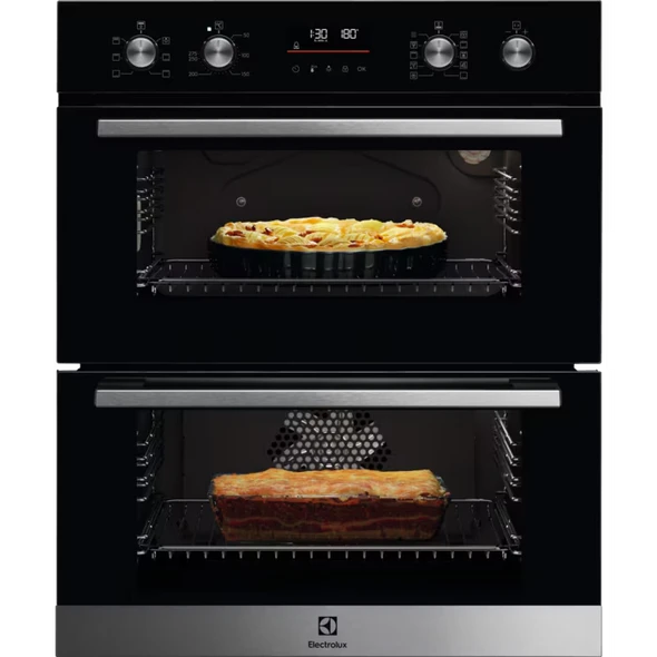 Electrolux, EDFDC46UX, Built-Under Double Oven 60cm, Stainless Steel