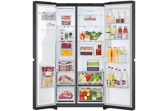 LG, GSLC40EPPE, 638L NatureFRESH American Style Fridge Freezer Essence, Matte Black