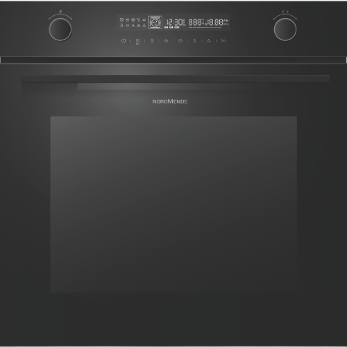 NordMende, SOP527BL, 70L Multifunction Single Oven with Pyrolytic Cleaning, Black Glass Inline Collection