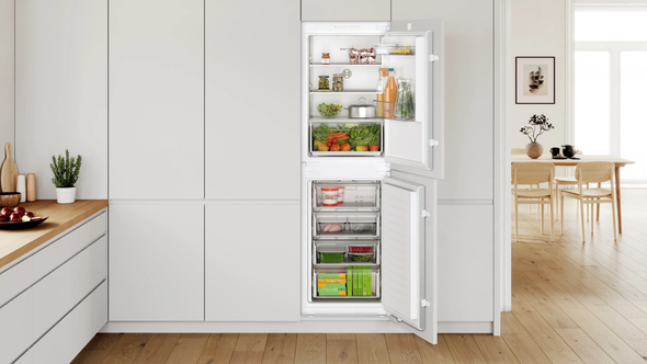 Bosch, KIN85NSE0G, Series 2 Built In Fridge Freezer Sliding Hinge, Multi
