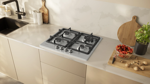 Neff, T26GKH8N0, N50 60cm Gas Hob, Stainless Steel
