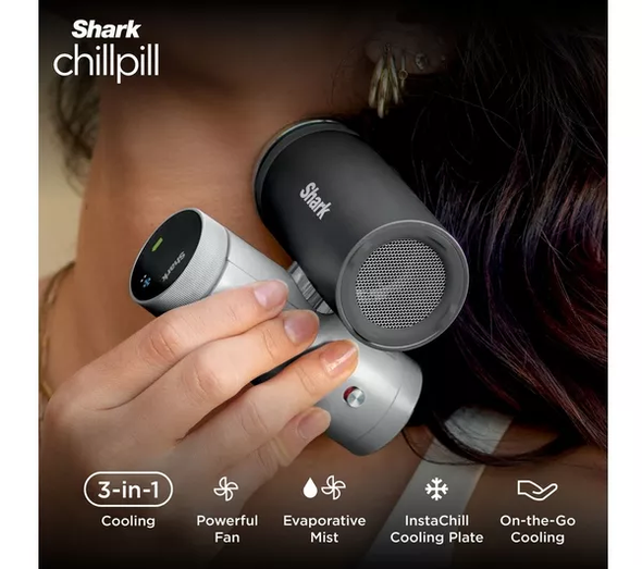 Shark, FA022UK, ChillPill 3-in-1 Fan Mist and InstaChill System, Carbon