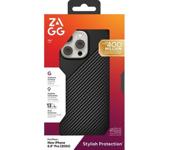 ZAGG, 702315009, Luxe Snap Apple iPhone 16 Pro Max Case, Black