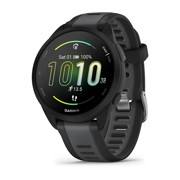 Garmin, 010-02863-30, Forerunner 165 Music, Black and Slate Grey