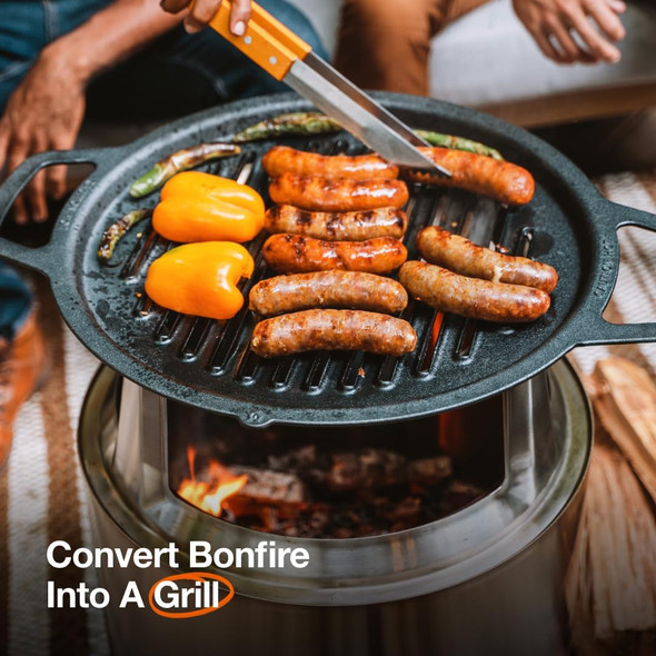 Solo Stove, SSBON-COOKING-B, Cast Iron Bonfire Grill Top and Hub, Multi