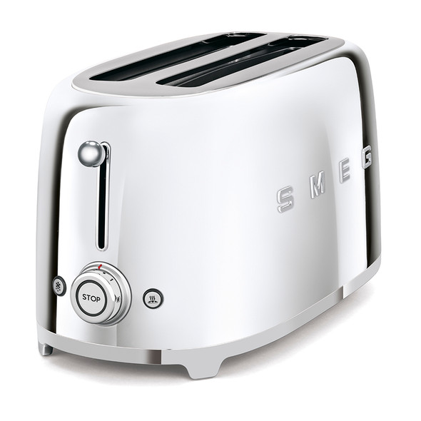 Smeg, TSF02SSUK, 4 Slice Long Slot Toaster, Stainless Steel