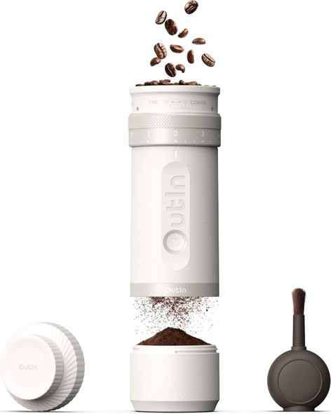 OutIn, OTCG-01-SW, Fino Portable Electric Coffee Grinder, White
