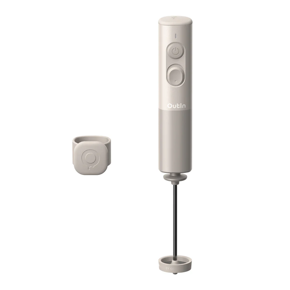 OutIn, OTMF-LG-01-SS, LattoGo Handheld Milk Frother, Silver