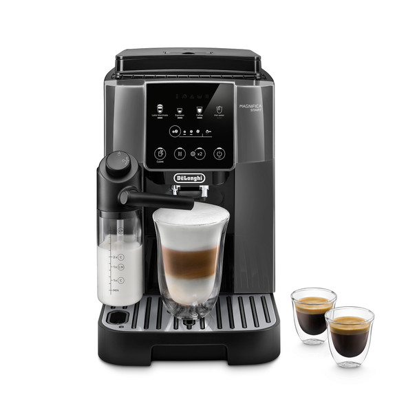 De'Longhi, ECAM220.61.B, Magnifica Start, Grey and Black with Milk