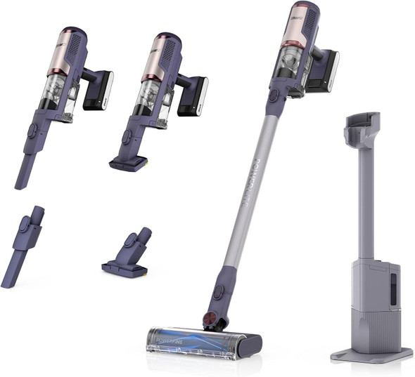 Shark, BU3621UKT, PowerLite Clean & Empty Vacuum 350W 40min Battery LED Storm Cloud