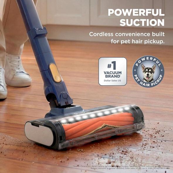 Shark, IY143HUK, Cordless Vacuum Cleaner 40min Battery LED Lights, Blue