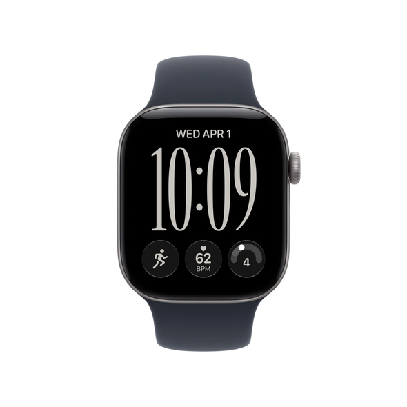 Apple, MJE74MP/A, Watch Series 12 GPS 42MM Space Grey Aluminium Case with Navy Blue Sport Band - S/M