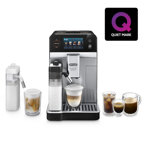 De'Longhi, ECAM470.85.MB, Eletta Ultra Fully Automatic Bean-to-Cup Coffee Machine, Stainless Steel