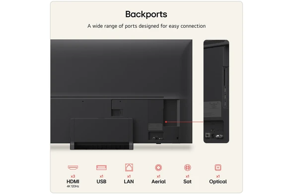 LG, 65QNED83B6A.AEI, QNED evo AI QNED83 65QNED83B6A 65" Mini LED 4K Smart TV, Charcoal Black
