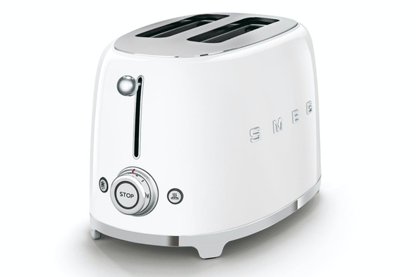 Smeg, Tsf01whuk, 2 Slice White Toaster, White