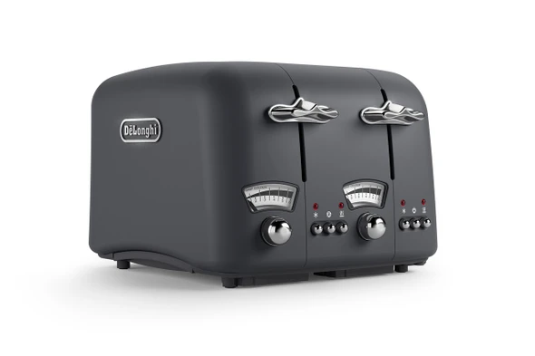 De'Longhi, Ct04.Gy, Argento Silva Toaster, Grey