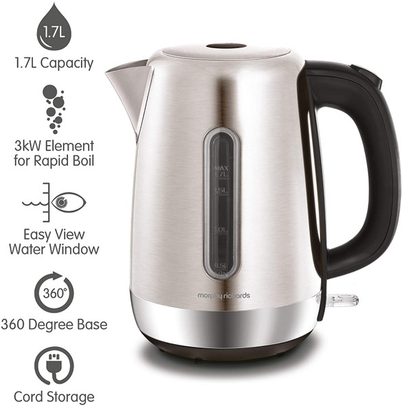 Morphy Richards, 102786, 1.7l Equip Jug Kettle, Silver Morphy Richards, 102786, 1.7l Equip Jug Kettle, Silver