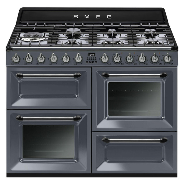 Smeg, TR4110GR, 110cm Victoria Aesthetic Range Cooker, Grey
