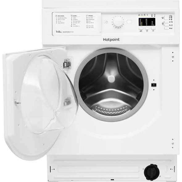Hotpoint, BIWDHG75148UKN, 7kg Wash 5kg Dry 1400rpm Integrated Washer Dryer, White