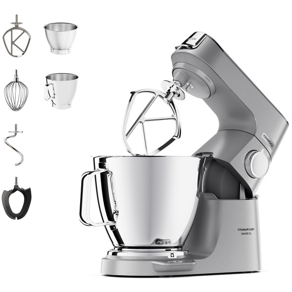 KENWOOD, KVL85.004SI,  Titanium Chef Baker  XL Stand Mixer - Silver
