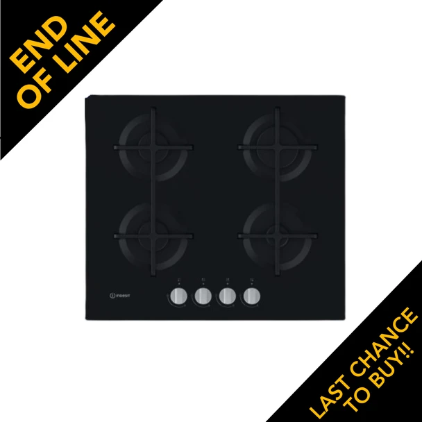 Indesit, ING61T/BKUK, 60cm Gas Hob,