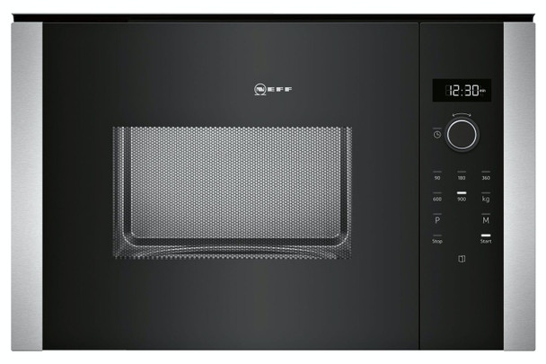 Neff, HLAWD53N0B, 25L 900W Built In Microwave, Black