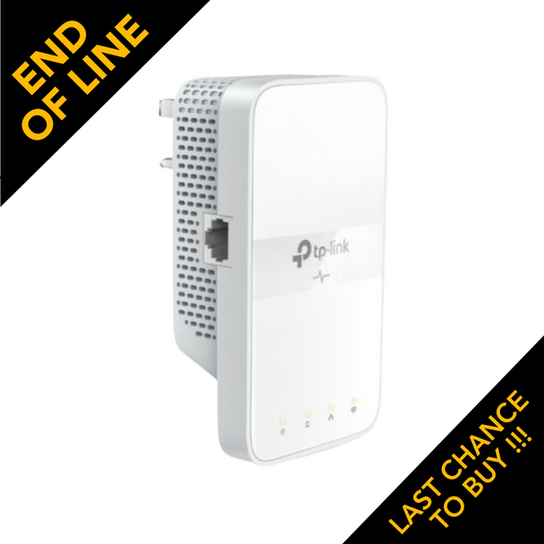 TP-Link, WPA7617, AC1200 Wireless Dual Band Powerline Adapter - Single, White