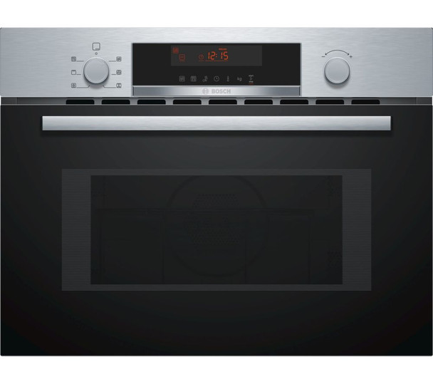 Bosch Serie 4 Built-In Combination Microwave, Stainless Steel