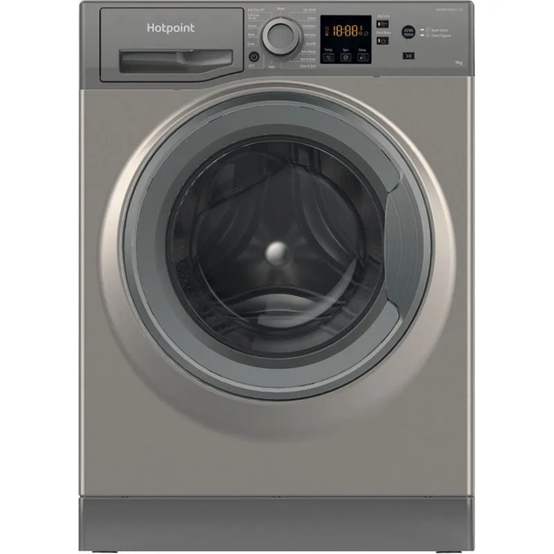 Hotpoint, NSWM945CGGUKN, 9kg Freestanding Washing Machine, Graphite