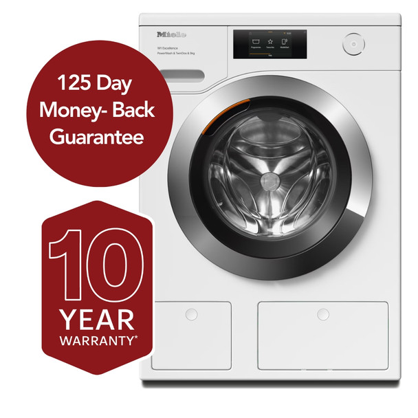Miele, WER865WPS, W1 front-loader washing machine 9kg, Lotus white