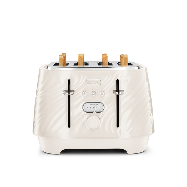 De'Longhi, CTDS4003.CR, Ballerina Seta Toaster, Cream