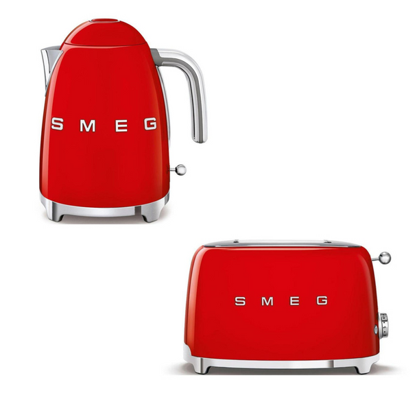 Smeg, KLF03TSF01RDUK, Kettle and  Toaster Set, Red