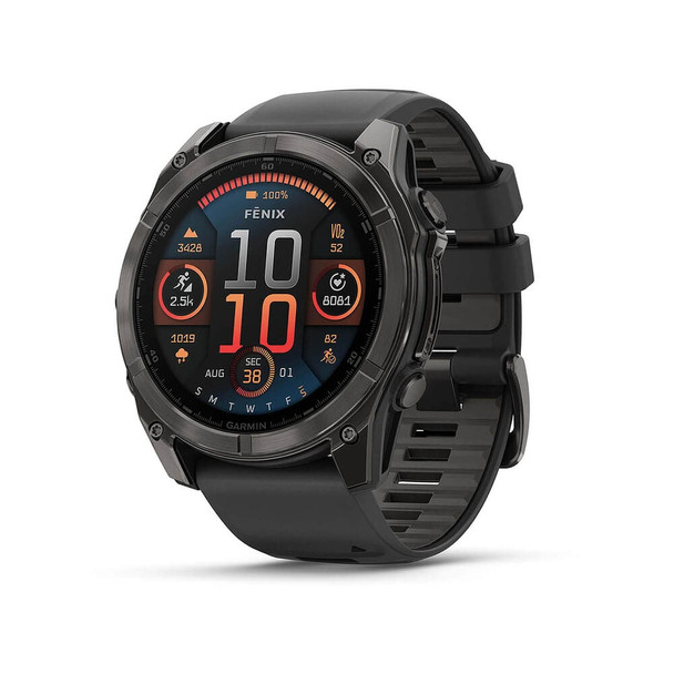 Garmin, 010-02905-21, Fenix 8 51mm AMOLED Sapphire, Carbon Grey
