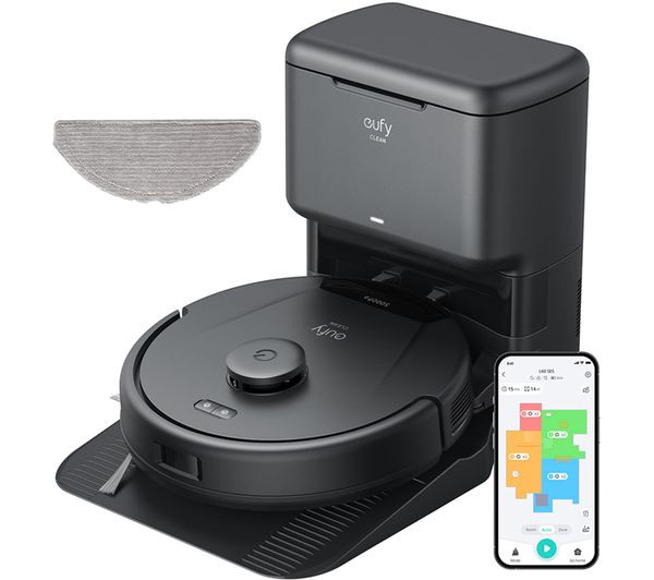 Eufy, T2278V11, L60 Hybrid Robot Vacuum with Self Empty Station, Black