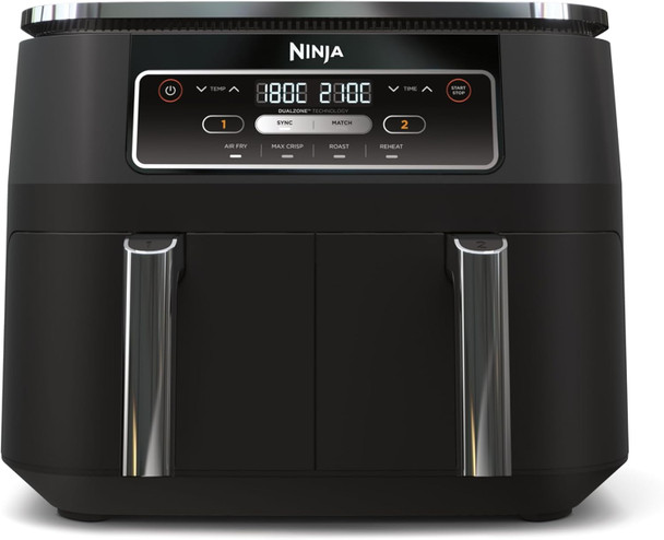 Ninja, AF200UK, 4-in-1 Dual Zone Air Fryer 7.6L, Black