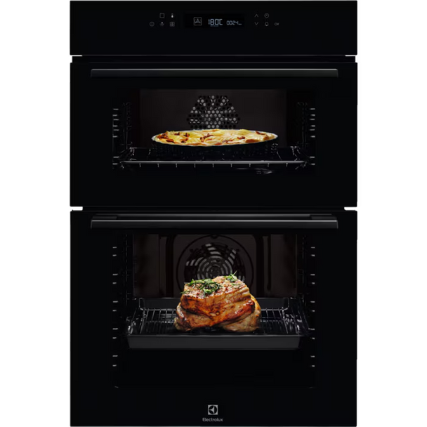 Electrolux, KDFCC00K, 61/39L Built-In Double Multifunction Oven, Black
