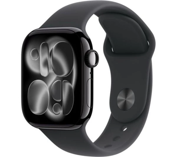 Apple, MEQU4MP/A, Watch 11 42mm Black Aluminium Case with Black Sports Band M/L, Black