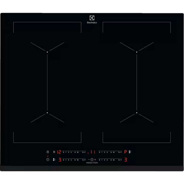 Electrolux, KIV644, 60cm 4 Cooking Zones Induction Hob, Black