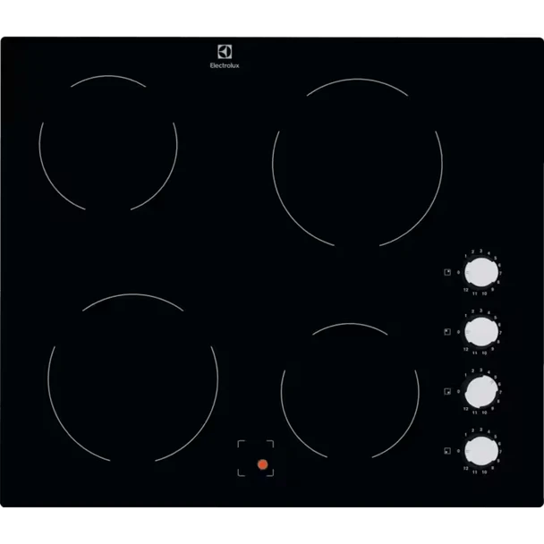 Electrolux, EHF6140ISK, 60CM 4 Zone Electric Ceramic Hob, Black