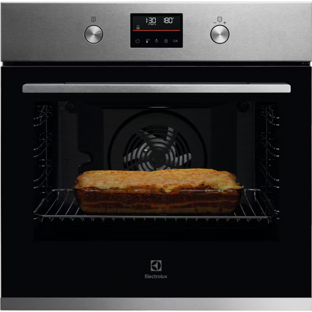 Electrolux, KOFFP46TX, 60cm Built-In Pyrolytic Single Oven 72L A+, Stainless Steel