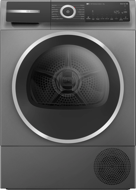 Bosch, WQH246DRIE, Series 6 9kg Heat Pump Tumble Dryer Cast Iron Grey