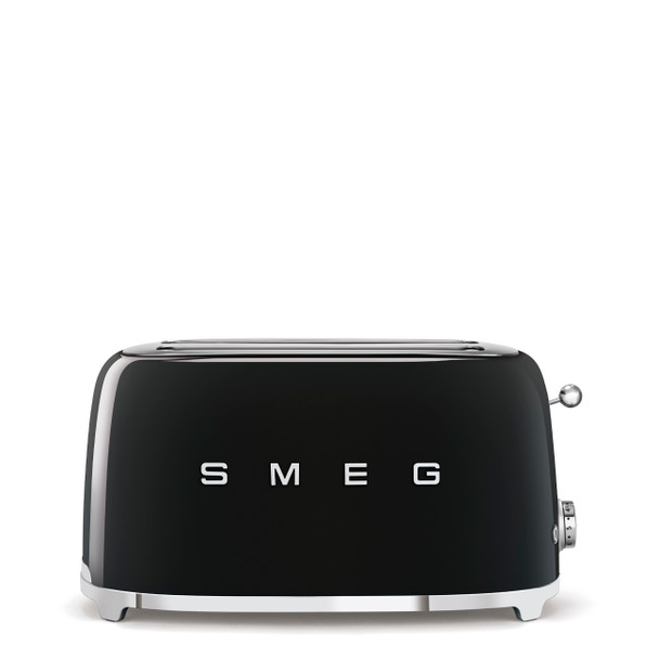 Smeg, TSF02BLUK, 4 Slice Long Slot Toaster, Black