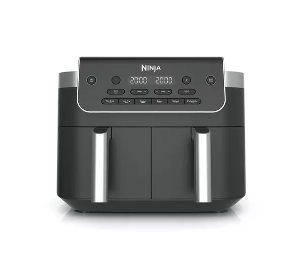 Ninja, DZ801UK, DualZone Air Fryer 7.6L 2-Drawer Capacity, Black