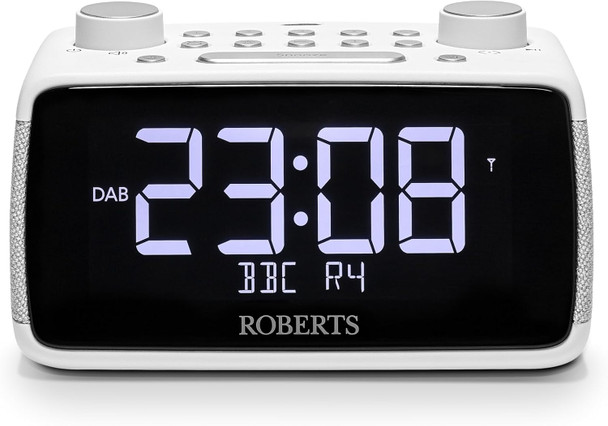 Roberts, ORTUS4W, Ortus 4 FM Dual Alarm Clock Radio, White